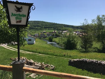 Blick vom Freisitz am Bauwagen